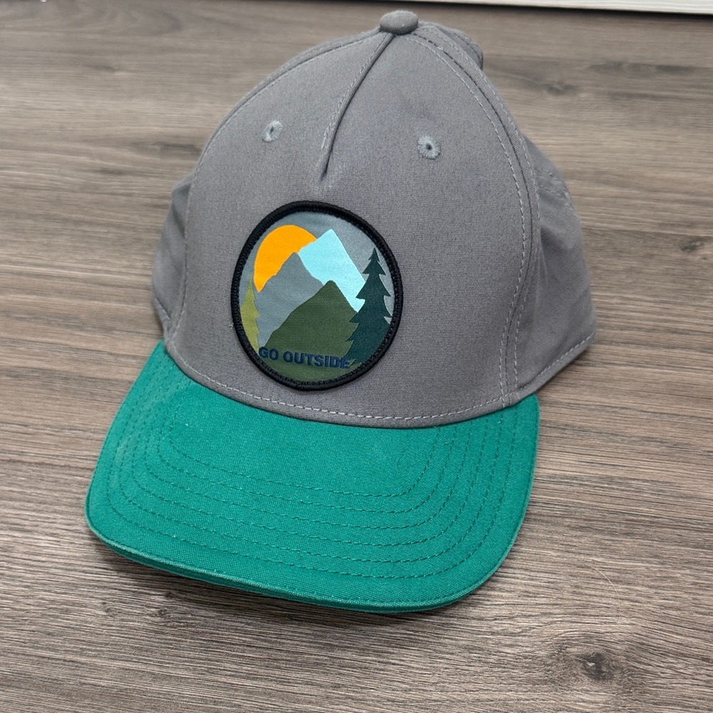 Prana Gray and Green “Go Outside” Hat